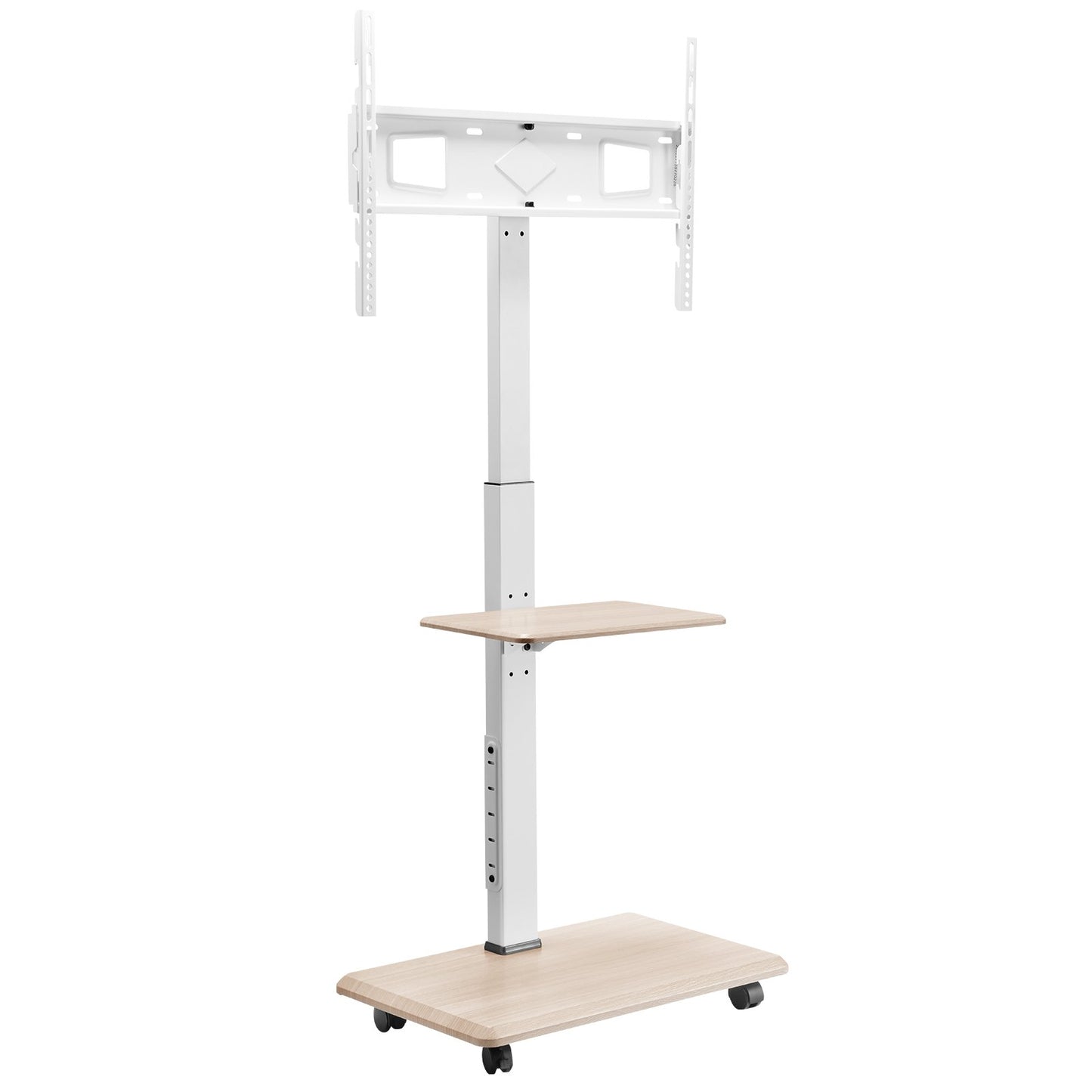Mobile TV Stand for 32-70 Inch Screens - Height Adjustable with Tray