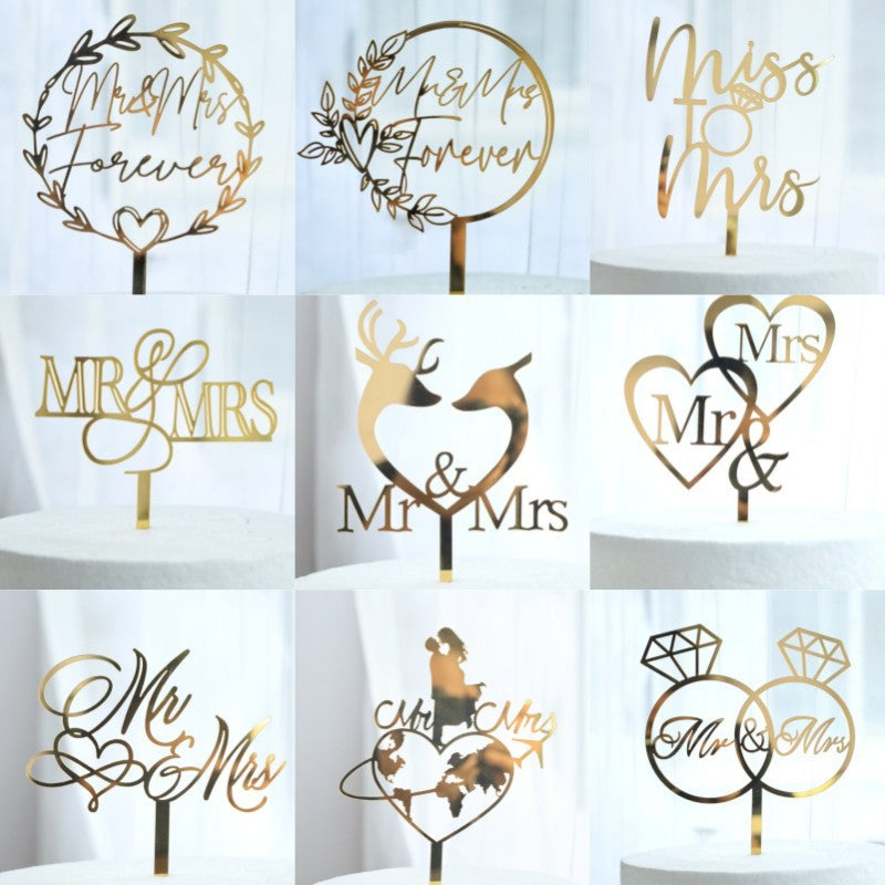 Wedding Proposal Acrylic Cake Insert - Love Heart Ring & More