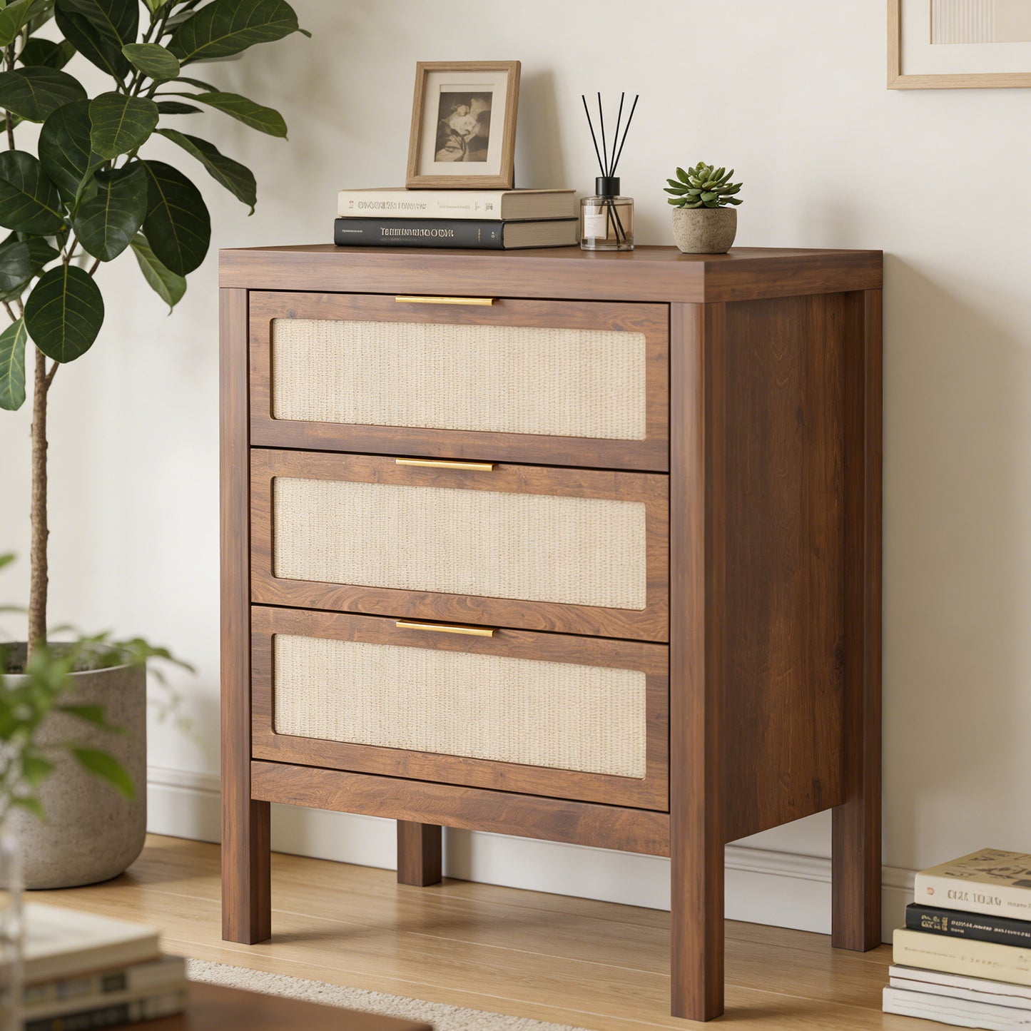 Bedside Table Chest Of Drawers Large Capacity Storage Drawer Design
