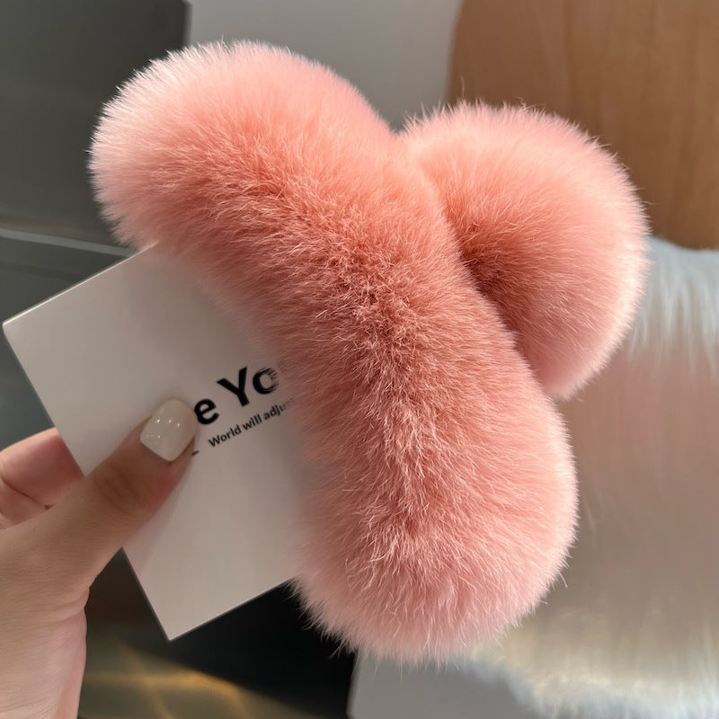 Plush Rabbit Hair Clip - Large
