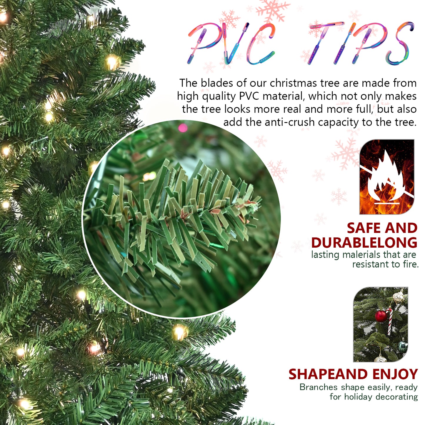 PE PVC Christmas Tree - Holiday Decorations for Home