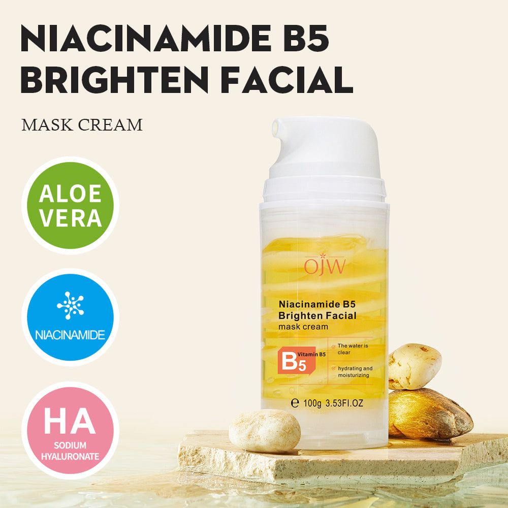 Niacinamide B5 Brightening Facial Mask Cream - Orange, 60ml