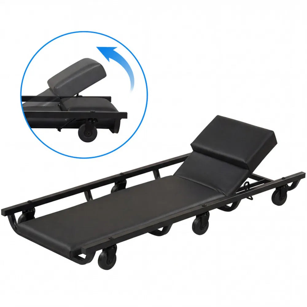 Adjustable Mechanic Rolling Creeper with Padded Cushion