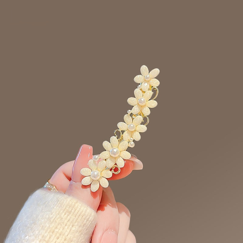 Hair Clips and Hair Accessories Set - Elegant Wheat Grip & Decorative Barrettes