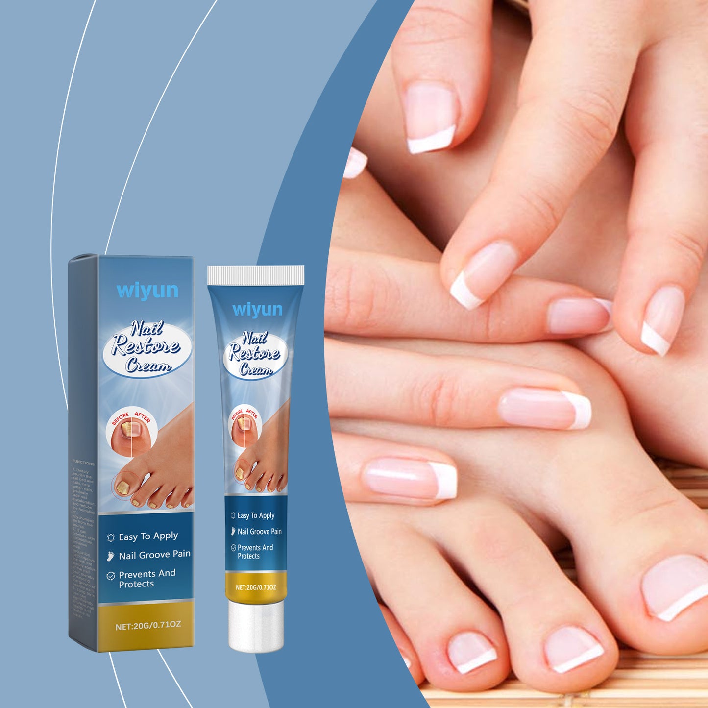 Nail Repair Cream with Aloe and Tea Oil - Nourishing Nail Care Treatment