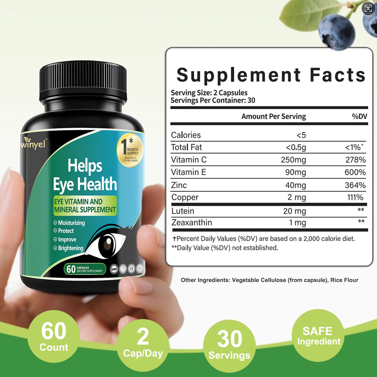 Lutein Eye Supplement - 30-Day Supply for Vision Clarity & Blue Light Support