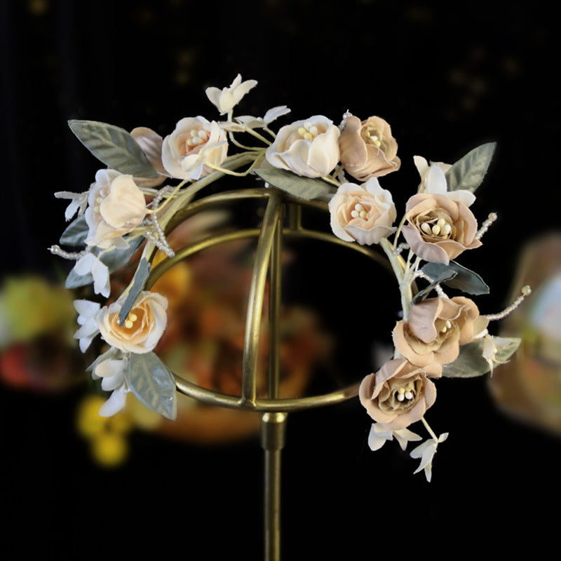 Floral Vintage Wedding Headband Wreath