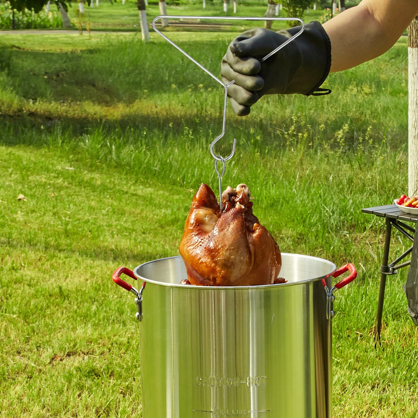 30-Quart Turkey Deep Fryer Set with Accessories & 54,000 BTU Burner