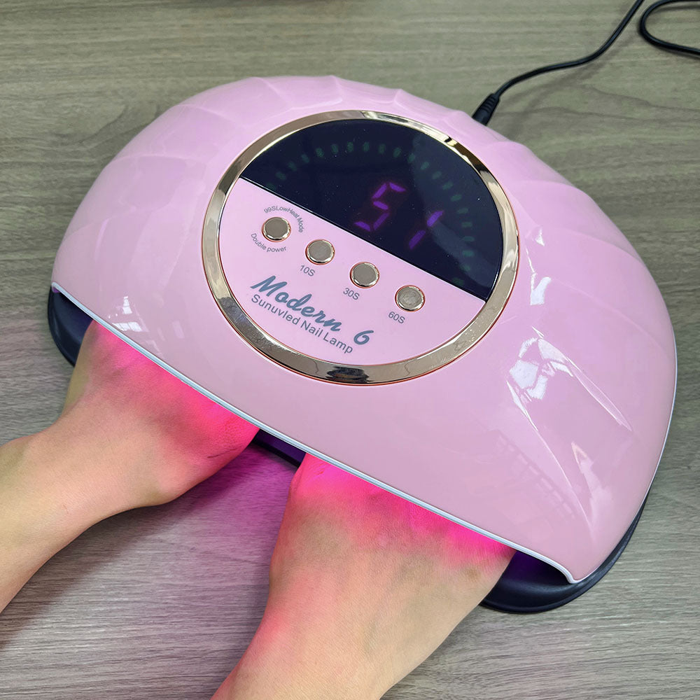 Red Light Therapy Lamp with Hand Design