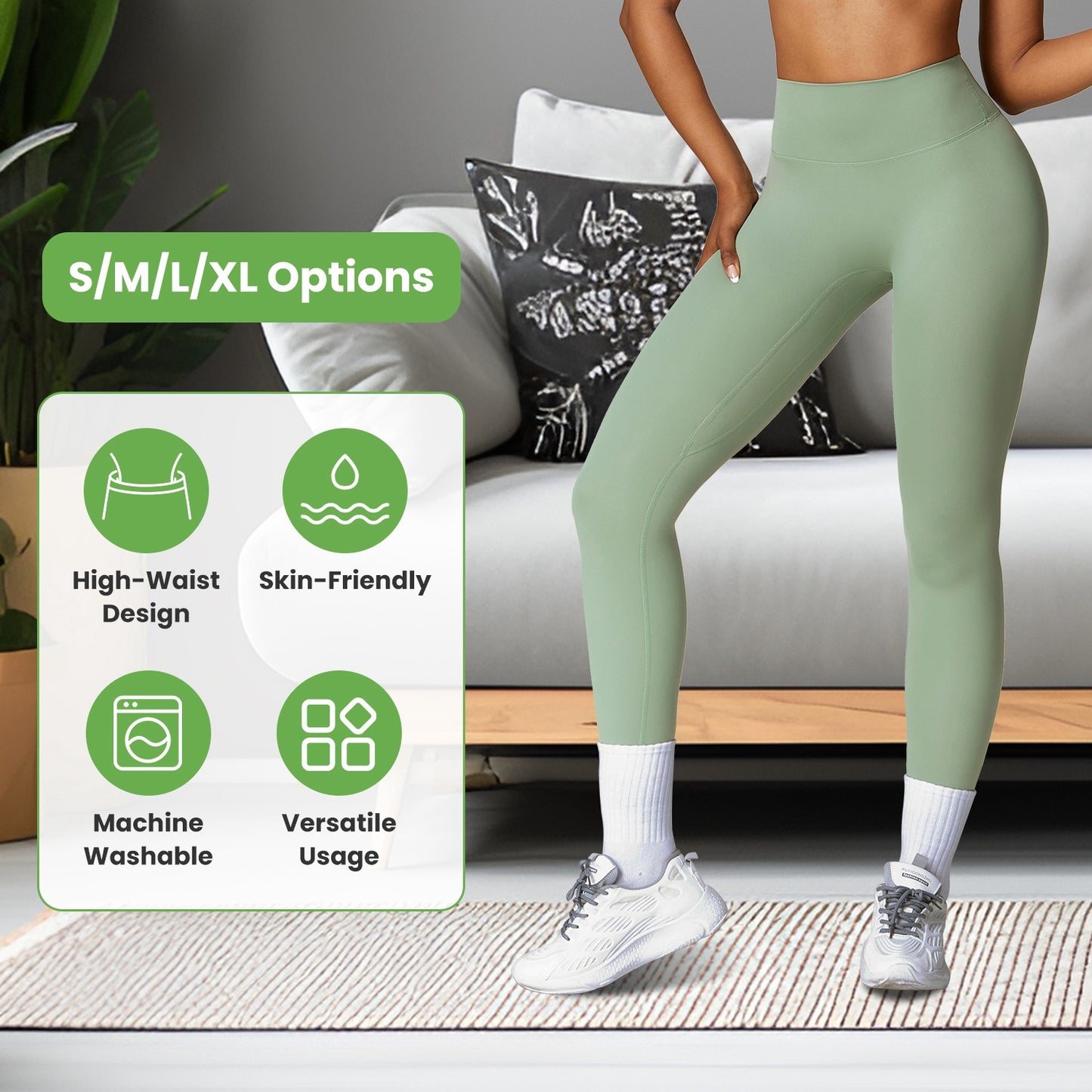 High Waist Workout Leggings - Tummy Control Yoga Pants