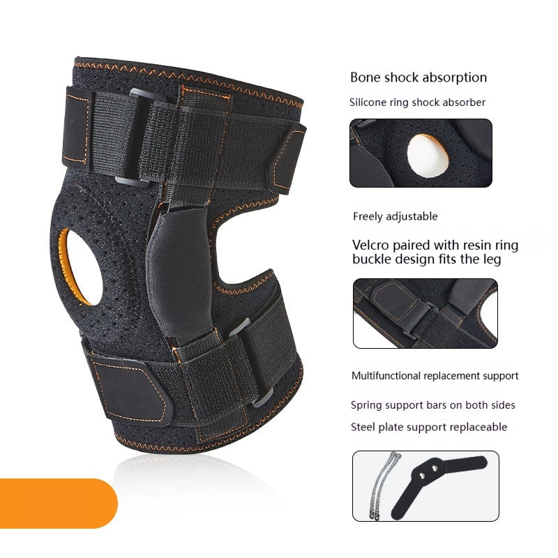 Leaf Spring-Supported Knee Brace for Sports and Support - Multiple Sizes