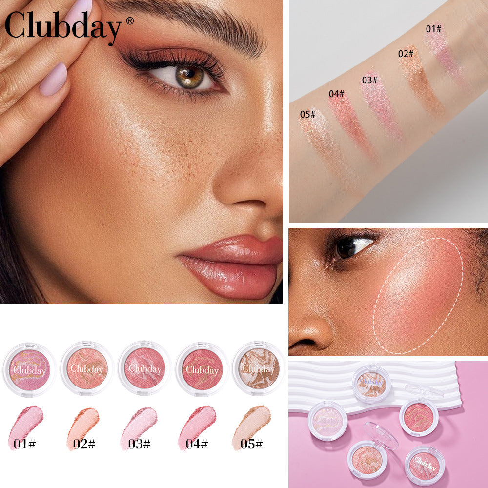 Marble Pattern All-in-One Face Palette - Highlighter, Blush & Bronzer
