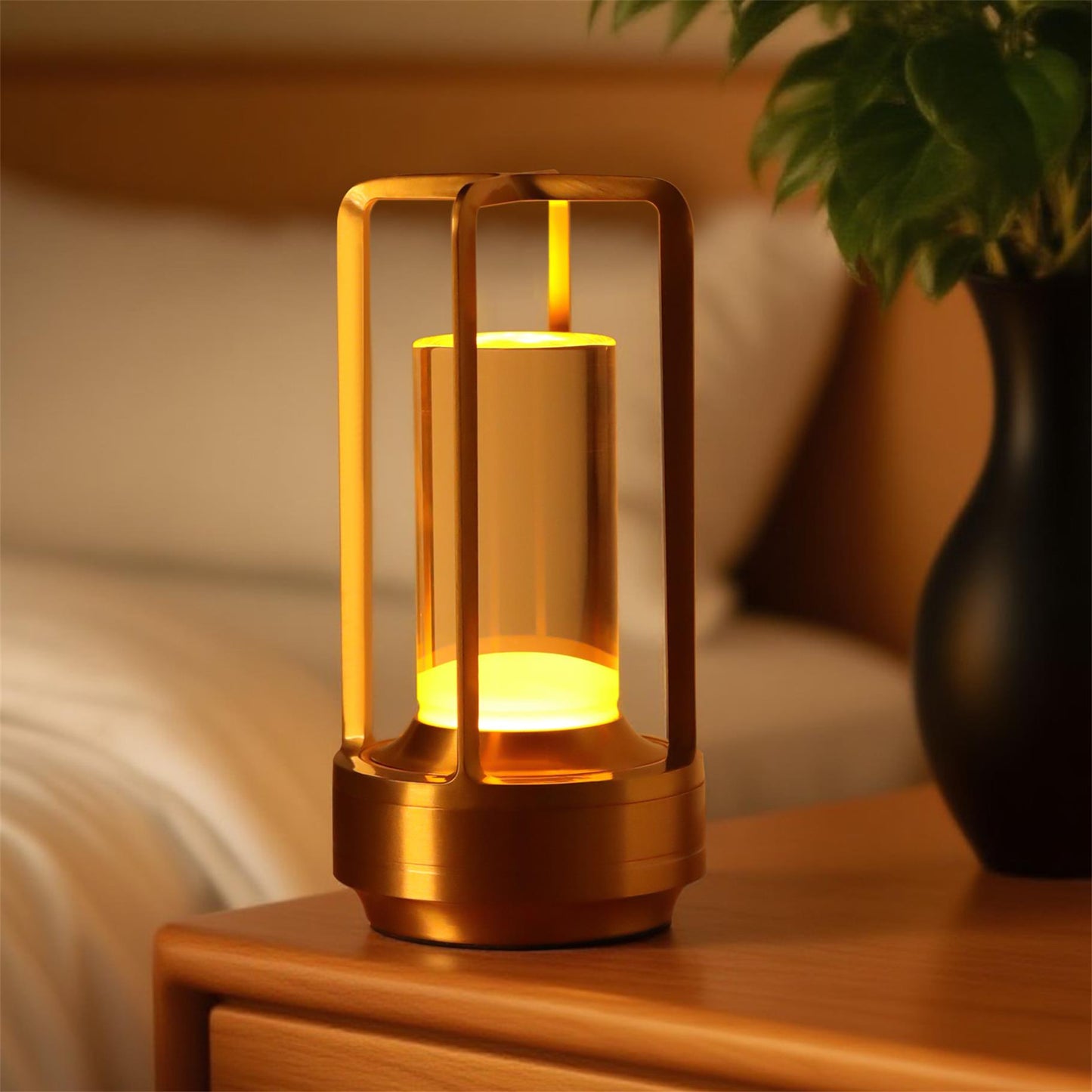 Portable Touch Control LED Table Lamp with 5000mAh Battery - Dimmable, Cordless for Bedroom Camping & Home