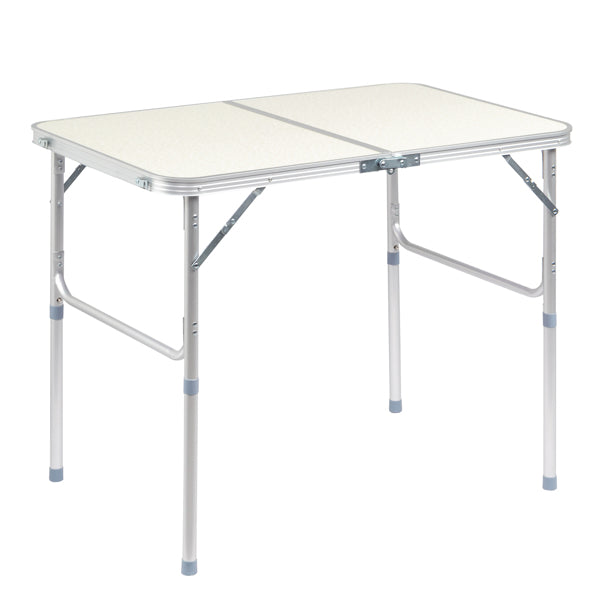 Home Use Aluminum Alloy Folding Table 90x60x70cm - White, Portable & Space-Saving