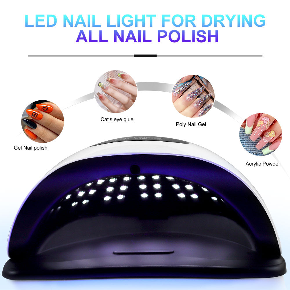 Professional UV LED Nail Lamp for Gel Polish - Fast-Curing 72-Bead Dryer