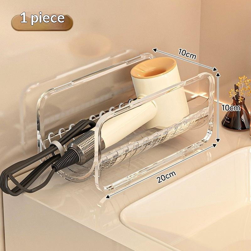 Hair Curler Storage Rack for Bathroom Countertop - Stackable PET Organizer