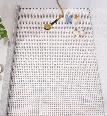 Anti-Slip Bathroom Floor Mat White 30x30cm Non-Slip Safety Mat - 1 Piece