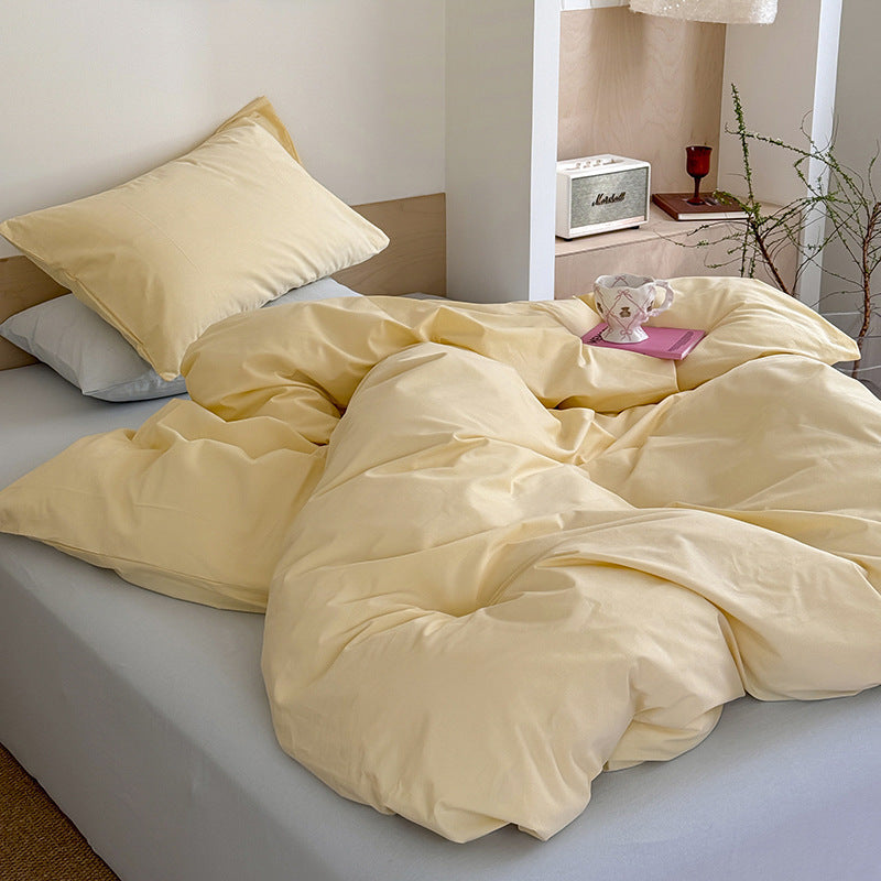 Four-Piece Cotton Bed Sheet Set - Multiple Sizes & Patterns