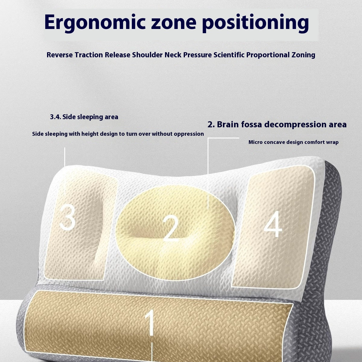 Adjustable Cervical Pillow for Neck Support and Traction - Hot Compress & Massage Variants
