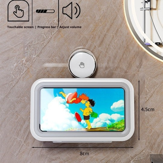 Waterproof Mobile Phone Holder with Suction Cup for Bathroom