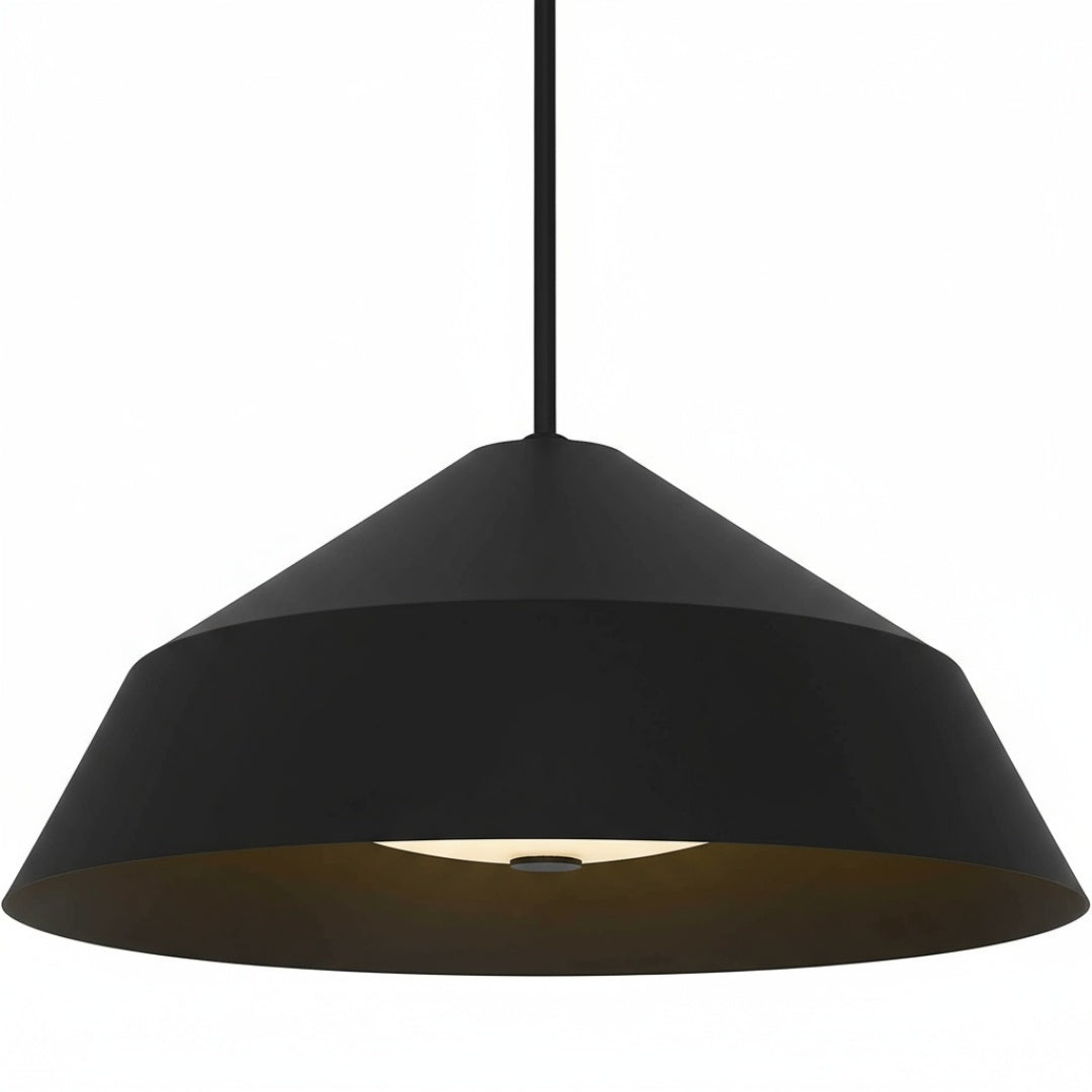 22-Inch Integrated LED Black Pendant Light Fixture