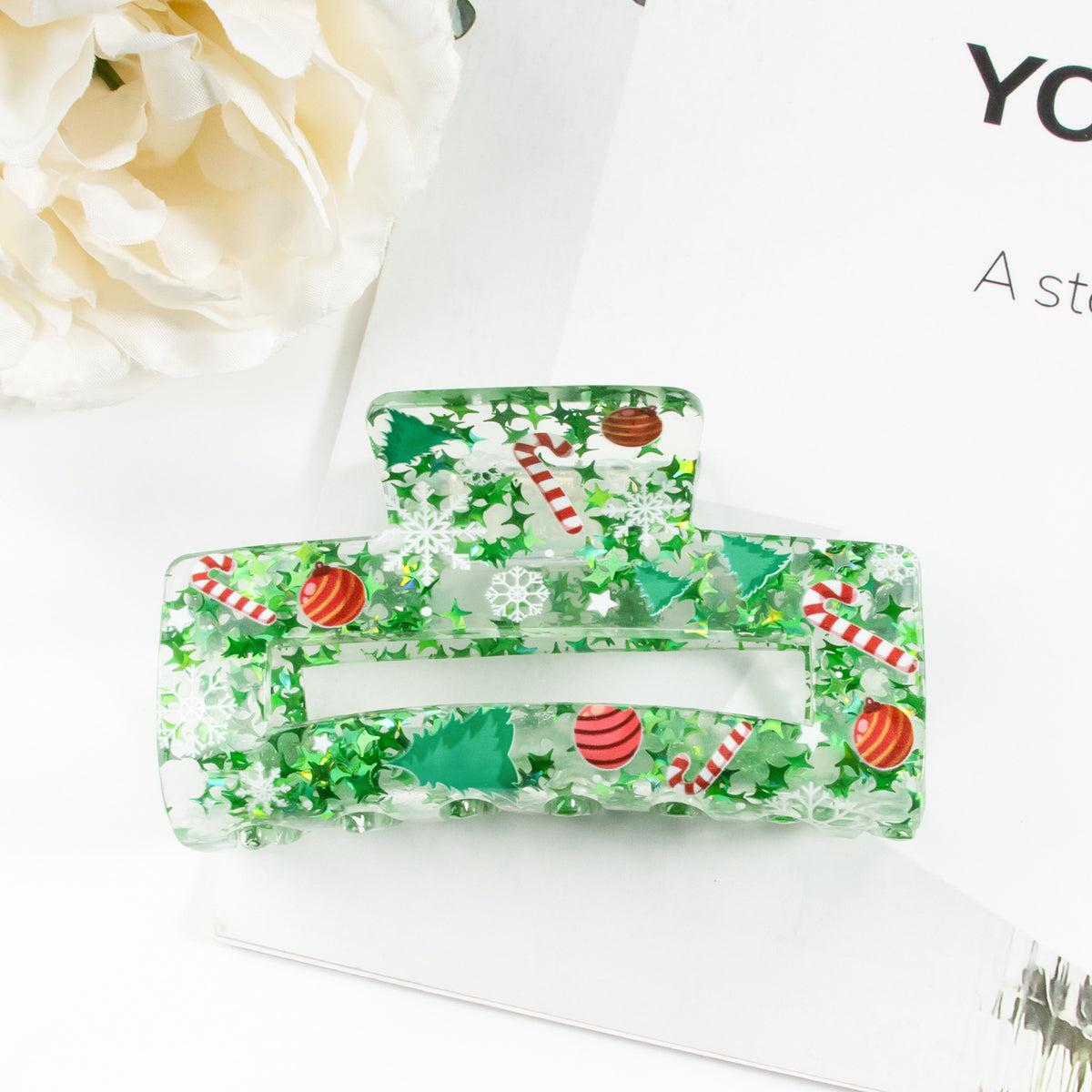 Five-Pointed Star Sequin Acrylic Hair Barrettes