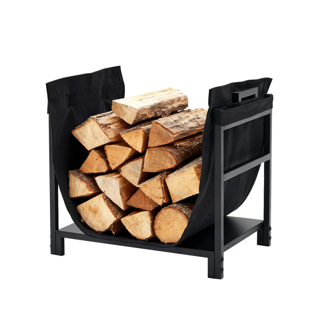 Heavy-Duty Firewood Stand for Indoor & Outdoor Use - 18in