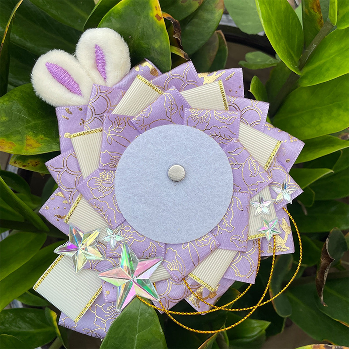 Decorative Badge Pain Bag Accessory - Unisex Wreath & Flower Ornament