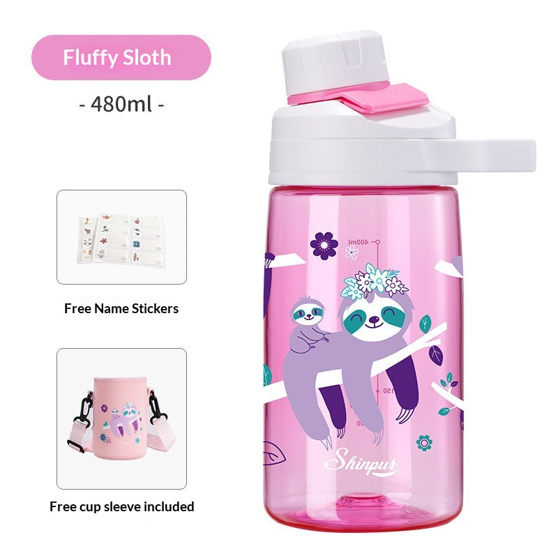 Kids Insulated Cartoon-Print Drinking Cup with Colorful Designs, 480ML
