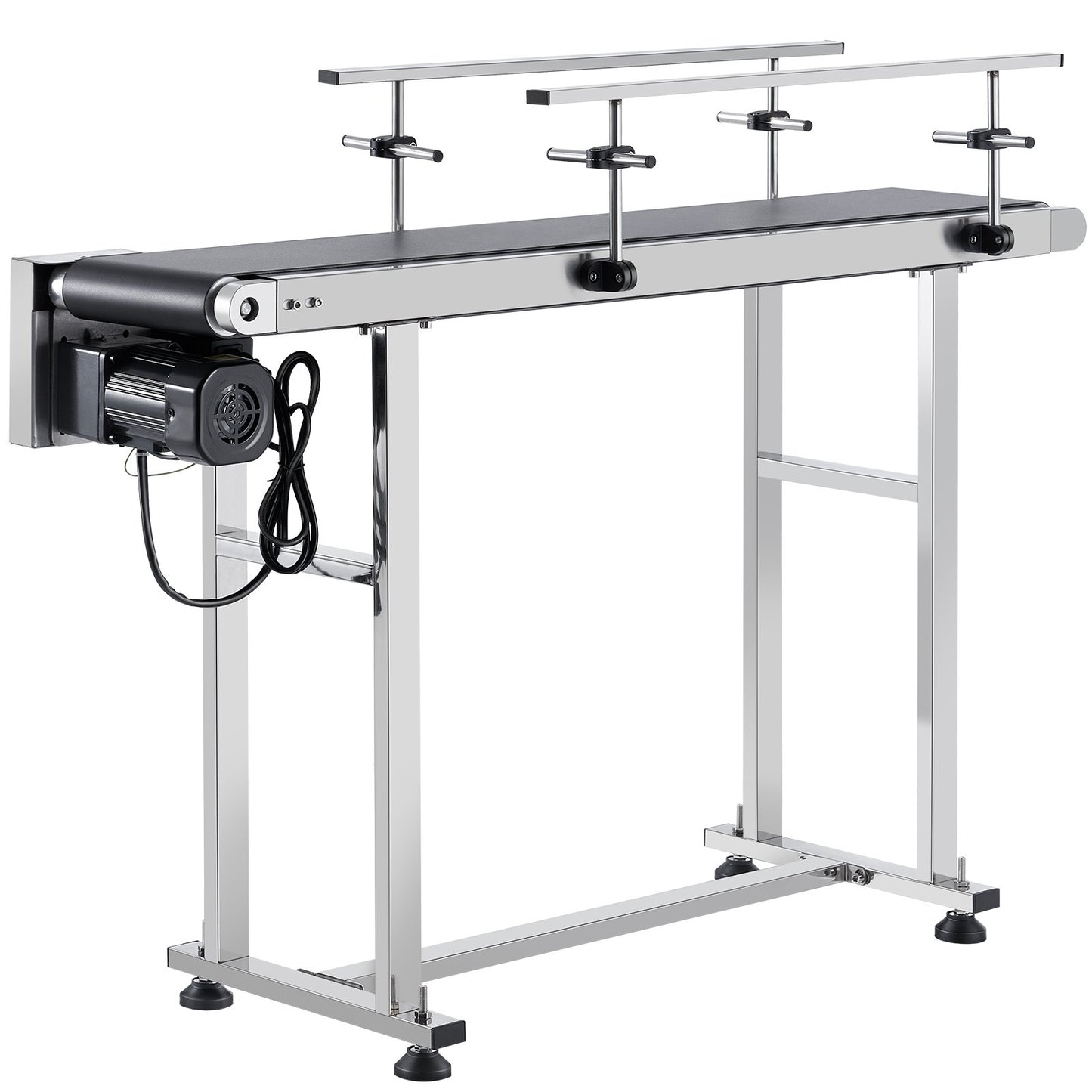 Heavy Duty Stainless Steel Belt Conveyor 47 Inch PVC Anti-Static Adjustable Speed