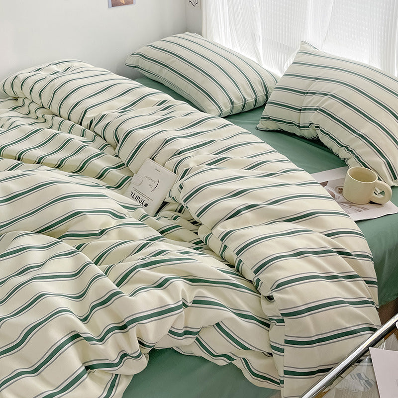 Minimalist Korean Duvet Cover Set - 3 or 4 Piece Modern Bedding