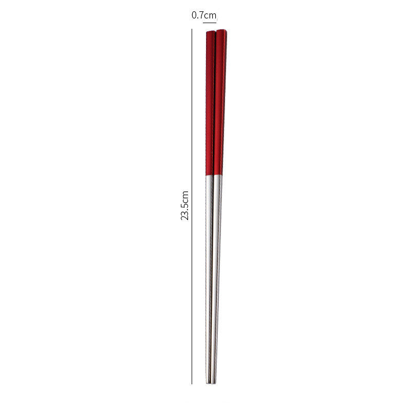 Stainless Steel Non-Slip Anti-Fungal Chopsticks for Home Use