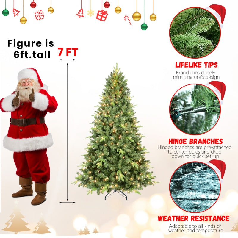 9ft Green PE/PVC Christmas Tree with 800 UL Lights