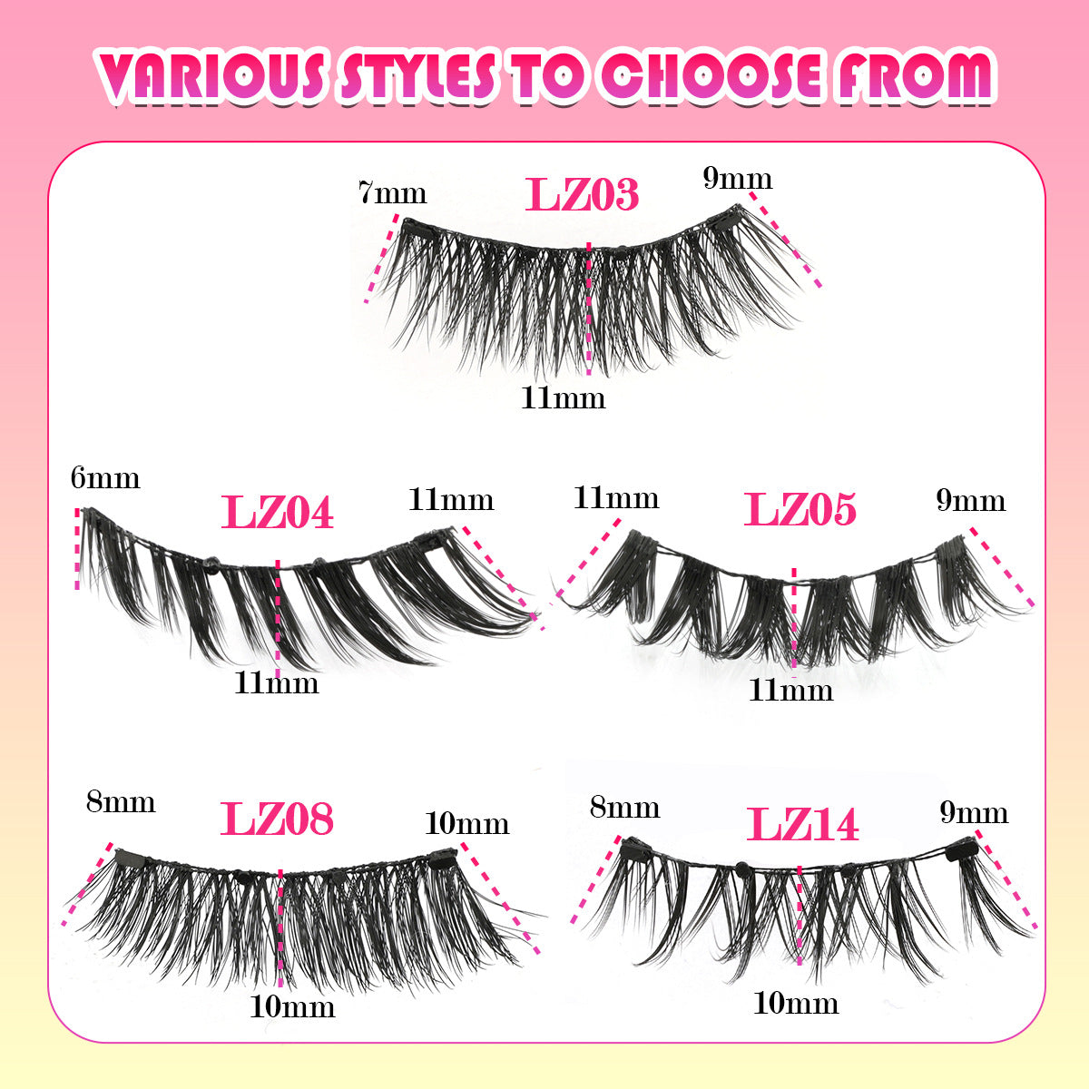 Reusable Waterproof Thick Fake Eyelashes - Natural, Glue-Free, Lash Sets
