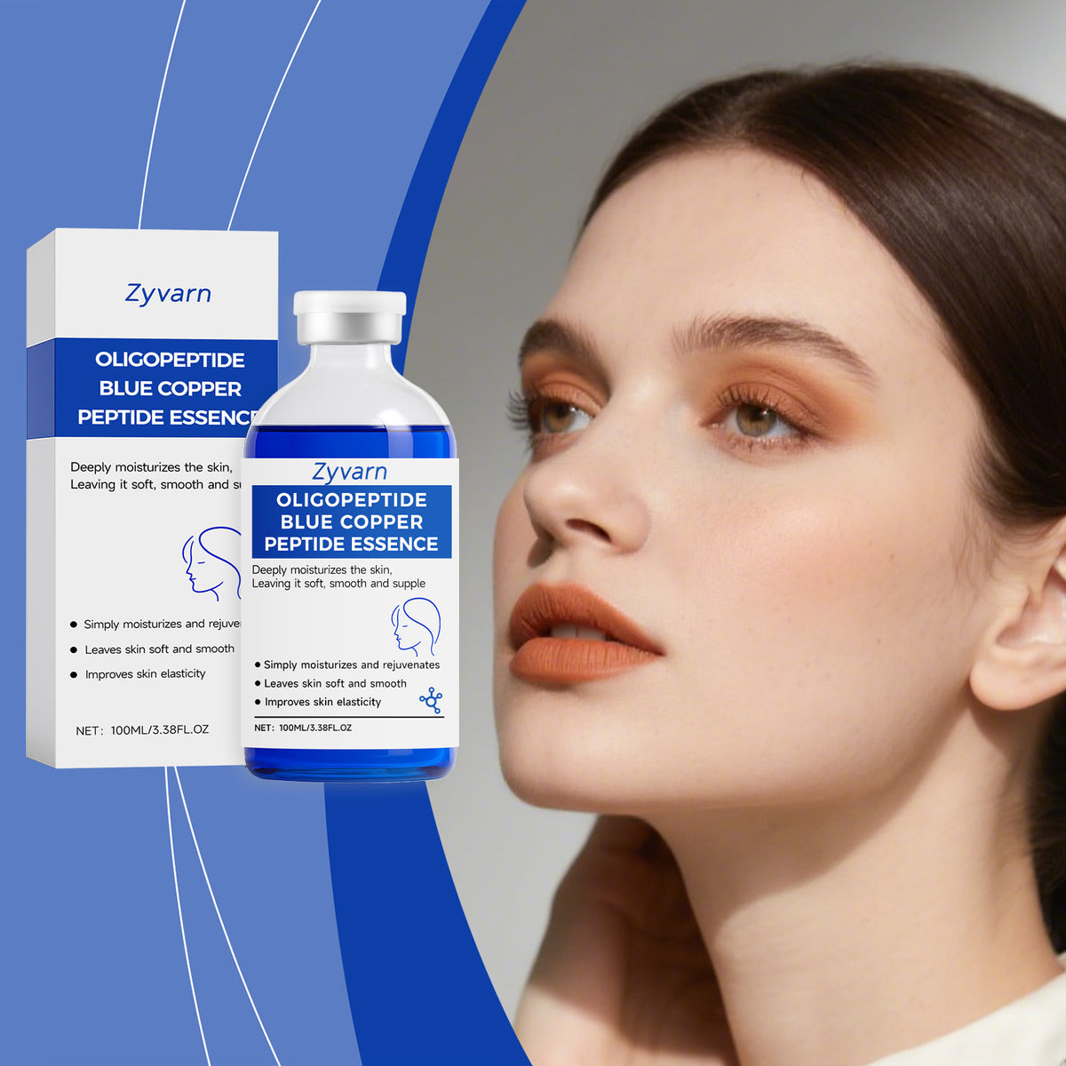 Blue Copper Peptide Face Serum 100ml - Firming & Skin Brightening