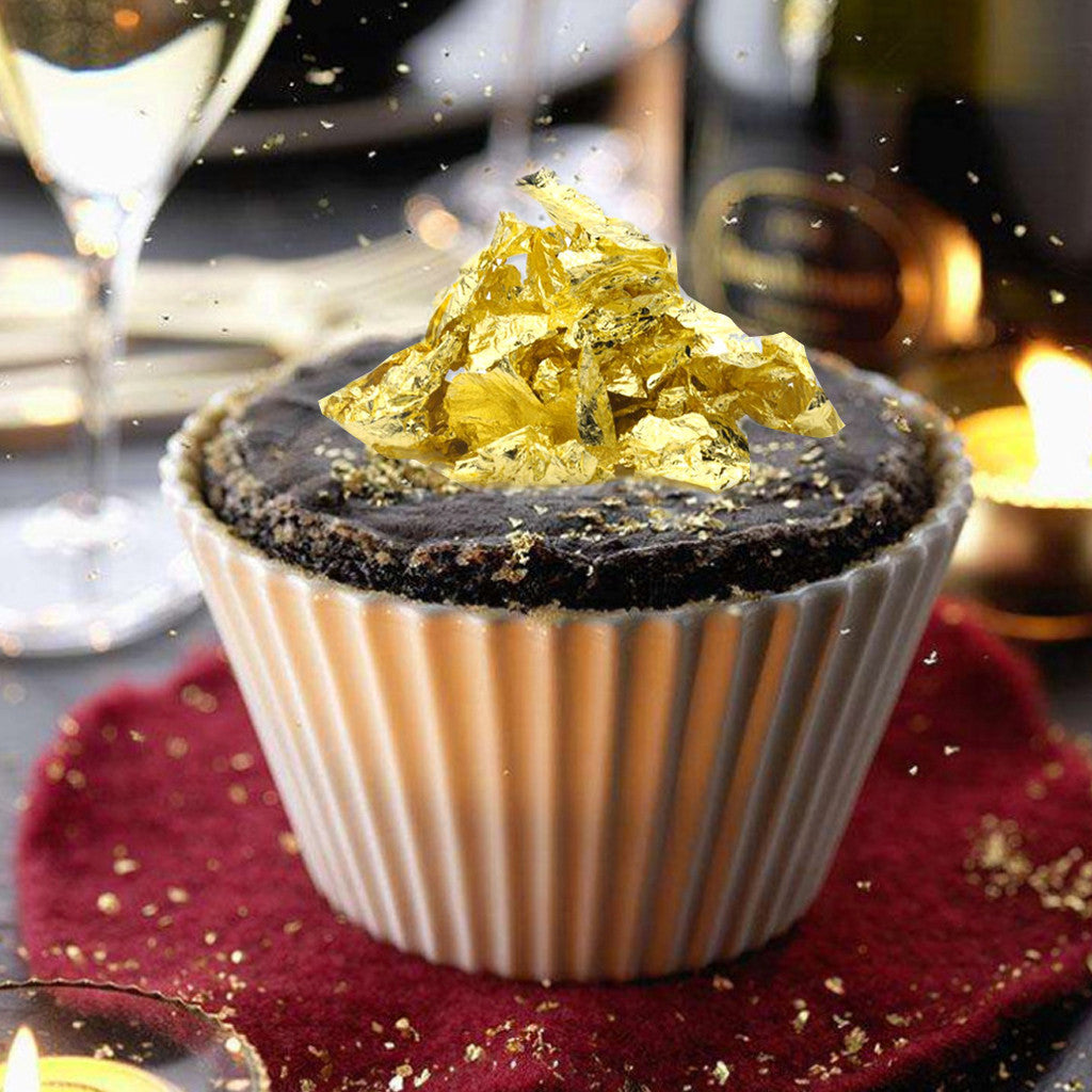 Edible Gold Leaf Foil Sheets for Cake Decorating and Skincare