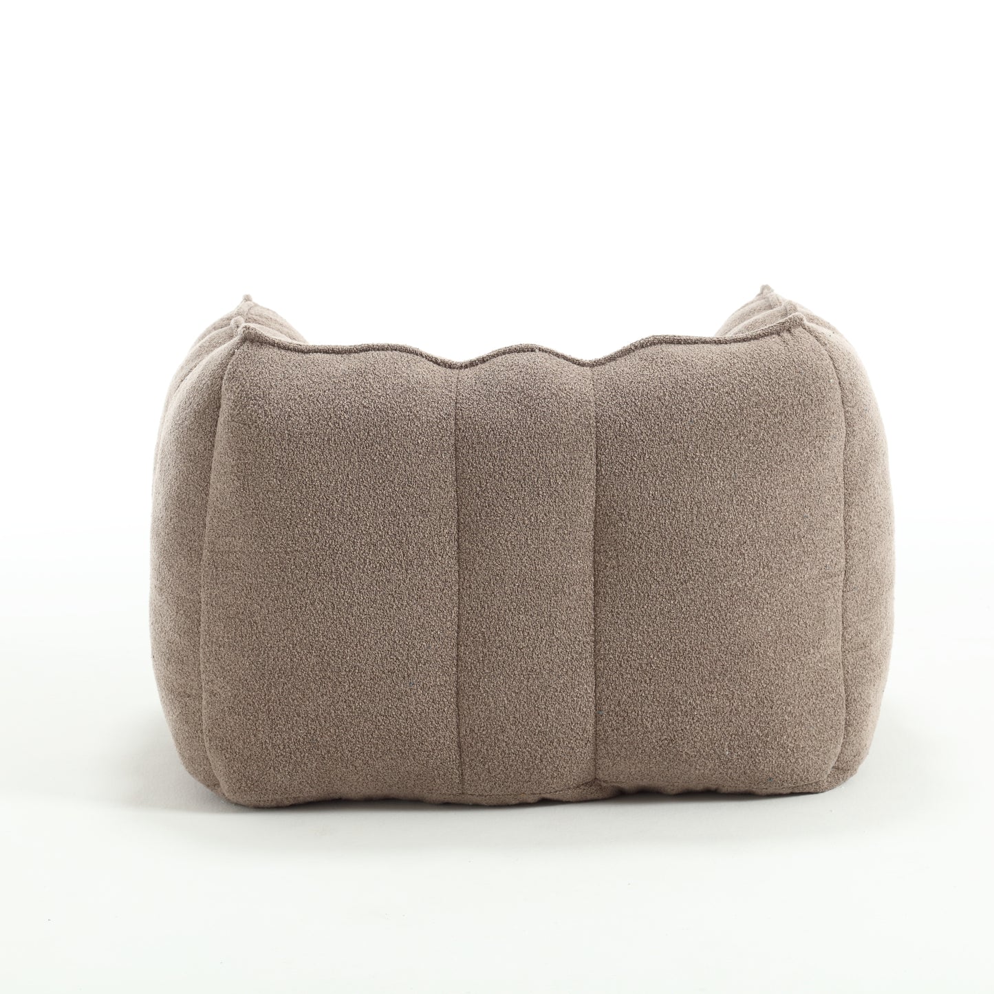 Coffee Soft Bean Bag Chair with Foam Filling - Comfortable Lazy Sofa