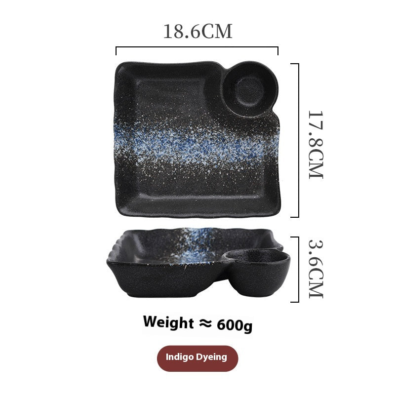 Ceramic Dumpling Plate - Creative Sushi & Household Dish, Multiple Colors