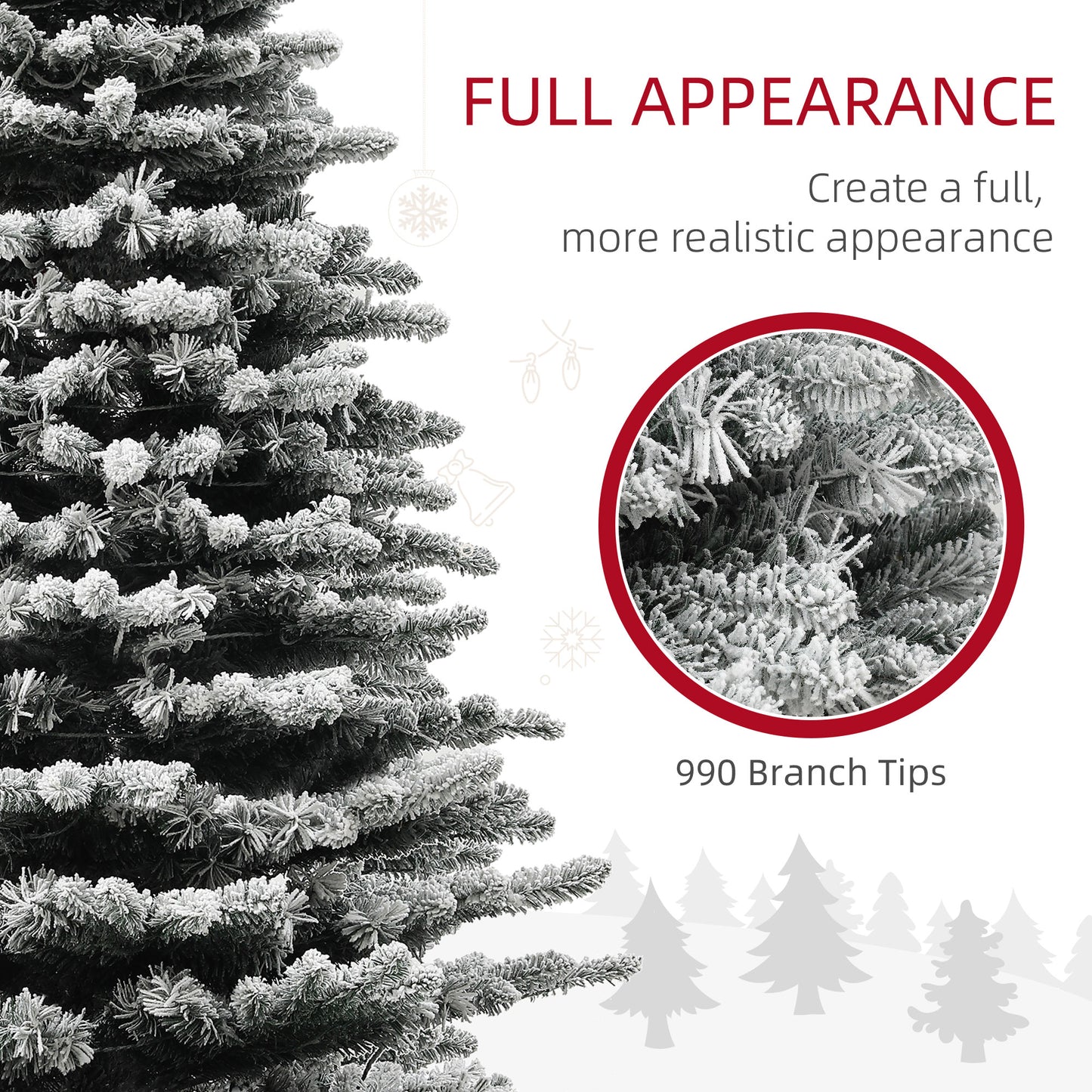 6.5 Ft Pre-Lit Mountain Pine Artificial Christmas Tree - Green