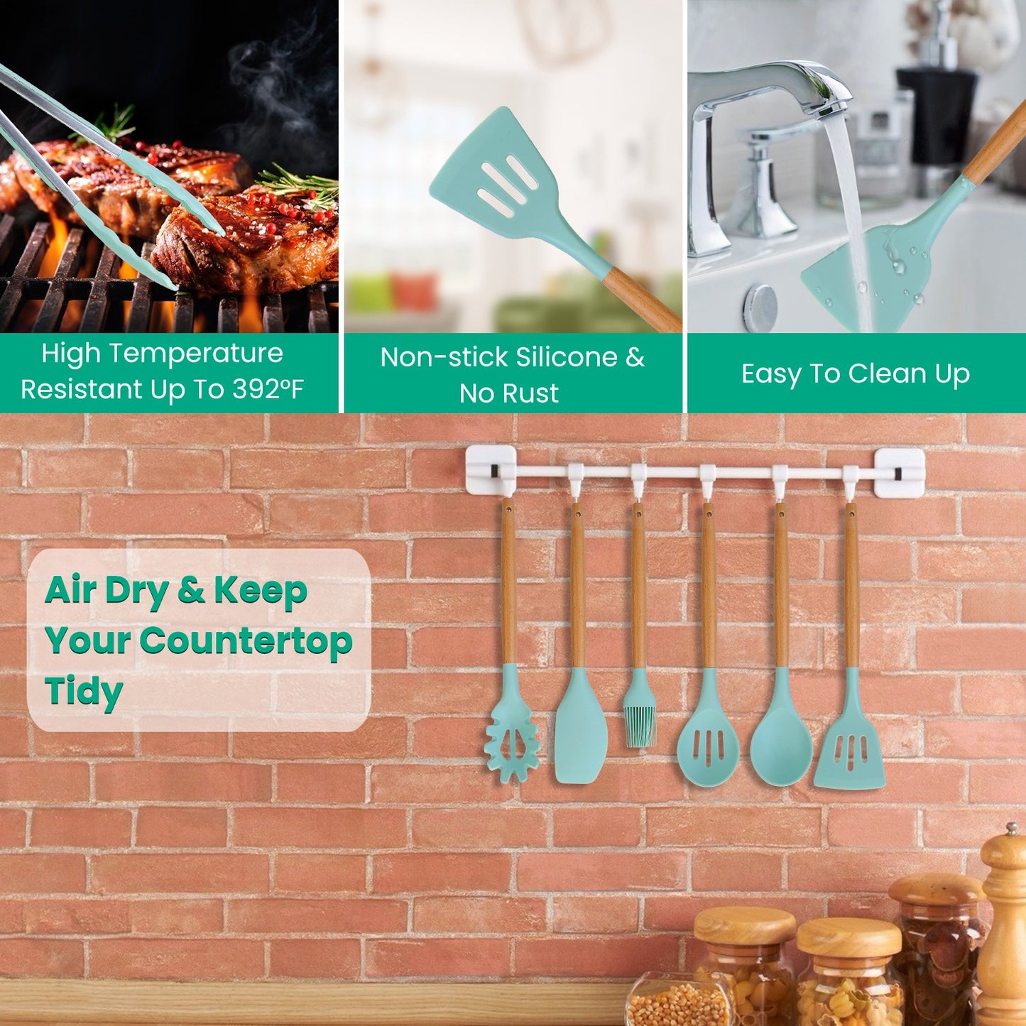 35-Piece Kitchen Utensil Set with Holder - Cooking Tools & Accessories