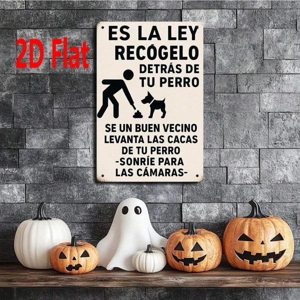 Dog Poop Reminder Sign - Spanish 'Por Favor Limpie El Excremento'