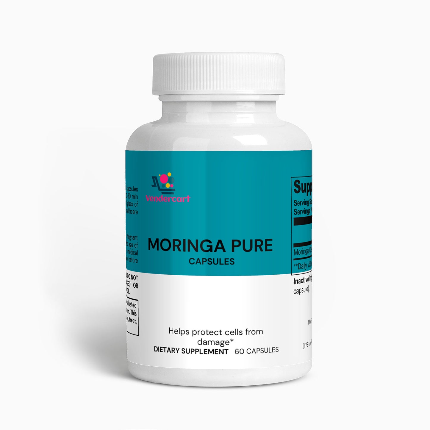 Moringa Oleifera Leaf Supplement - 60 Vegan Capsules for Energy & Wellness