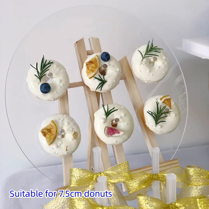Wooden Donut Display Stand for Weddings and Parties Multiple Sizes