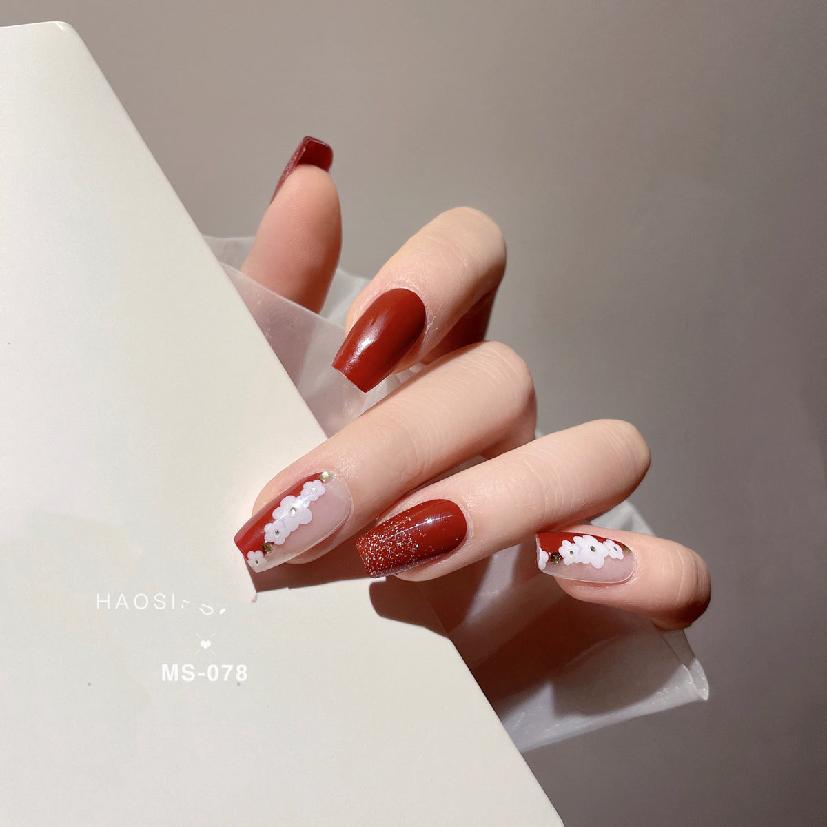 Semi-Cured Gel Nail Stickers - 22pcs Kit with Tools