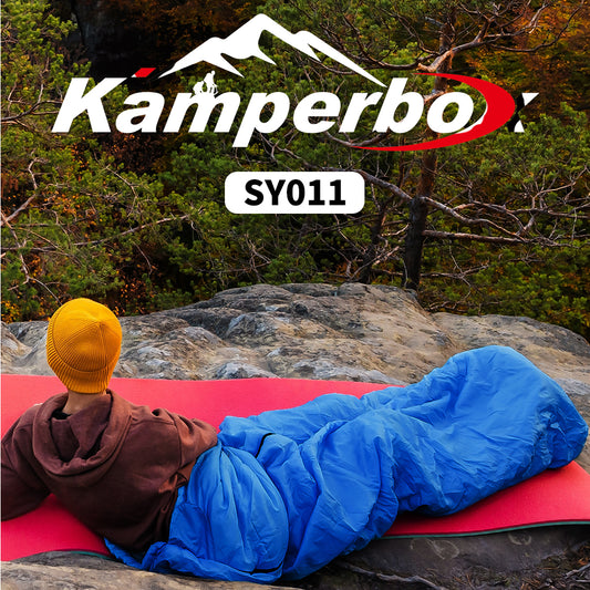 3-Season Camping Sleeping Bag - 220x80cm, Blue