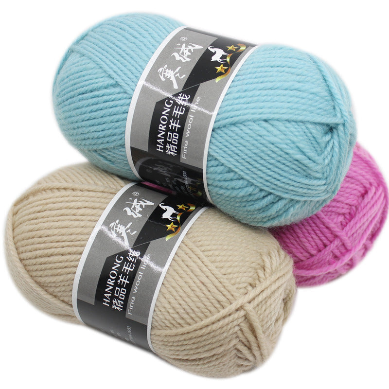 Thick Knitting Yarn Ball for Self-Woven Crafts - Cashmere Wool Material Kit