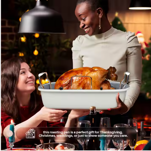 High-Temperature Resistant Chicken Roasting Pan for Baking