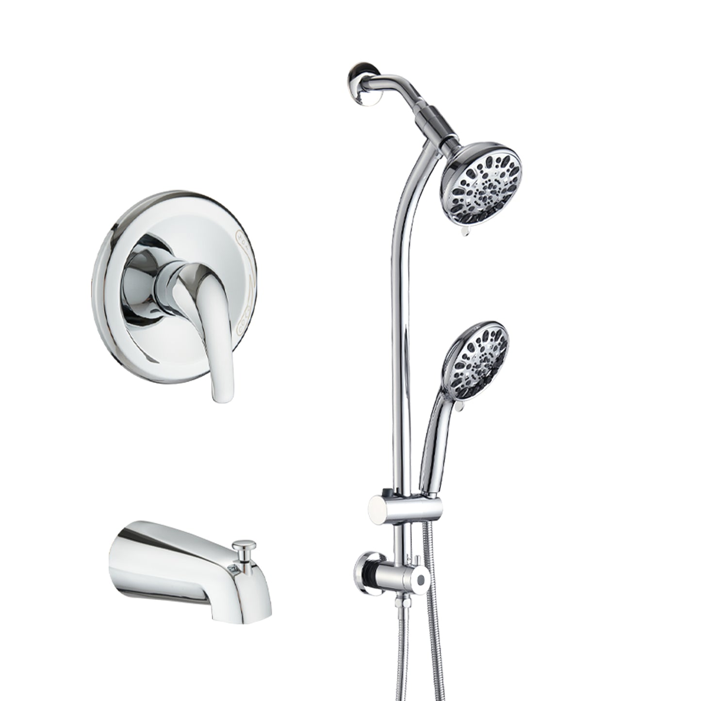 Tool-Free Shower Combo with 7 Spray Settings - Chrome
