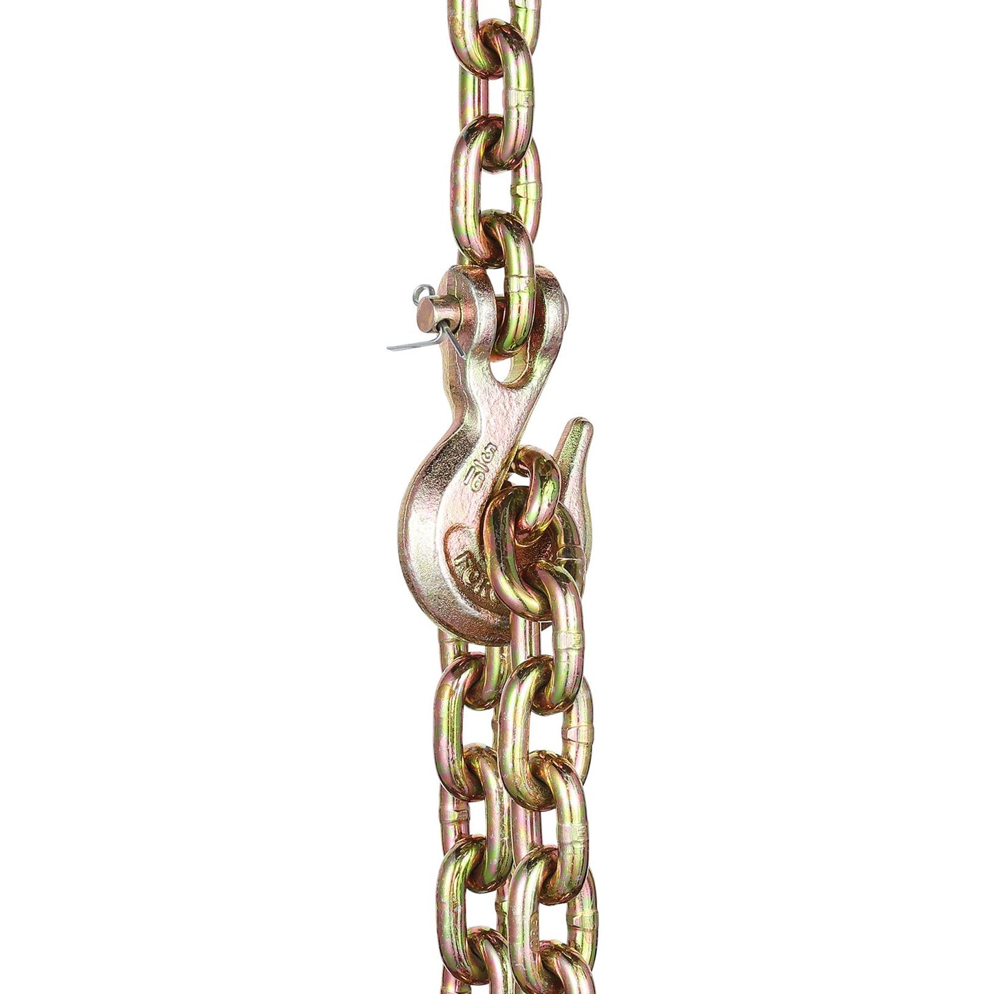 G80 Grade Tow Chain with Hooks - Heavy Duty Tie Down Chain 5/16 x 10.3 ft, 2 Pack