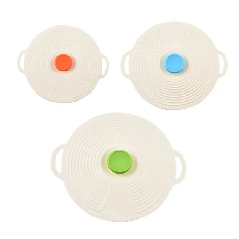 High-Temperature Resistant Foldable Microwave Pot Lid Splash Guard - Hangable Silicone Cover